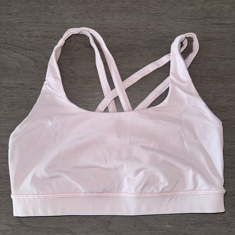 Lululemon Light Pink Energy Sports bra